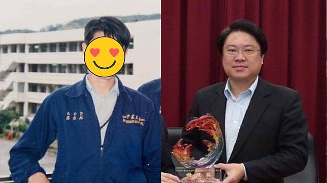 基隆市長年輕帥照曝光，引起網友熱議。圖／翻攝貓與邪佞的手指臉書