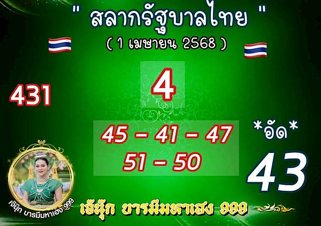 เลขเด็ดเจ๊นุ๊ก บารมีเฮง ล่าสุด หวยวันอังคาร 1 เมษายน 2568 (2)