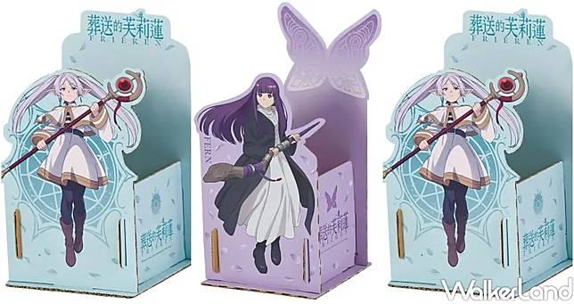 ▲85℃造型蛋糕包裝設計加入DIY概念，盒內墊高板可組裝成芙莉蓮與費倫置物盒使用。