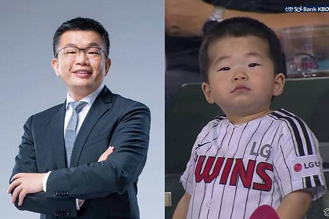 南韓網紅近期使用AI生成棒球轉播畫面，其中1個男童的長相，被不少台灣網友指認「神撞臉」台灣中職會長蔡其昌。(圖擷取自@hairstyle_jihye Threads、蔡其昌臉書粉專，本報合成)