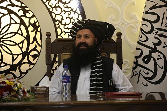 File photo taken on July 16, 2024 shows Afghanistan's Acting Minister for Refugees and Repatriation Khalil Rahman Haqqani. (Photo by Saifurahman Safi/Xinhua)