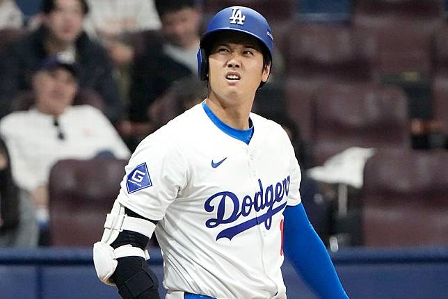 大谷翔平系列賽第2戰4打數無安打。（達志影像資料照）