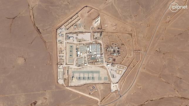 約旦境內的Tower 22軍事設施衛星照片。路透社