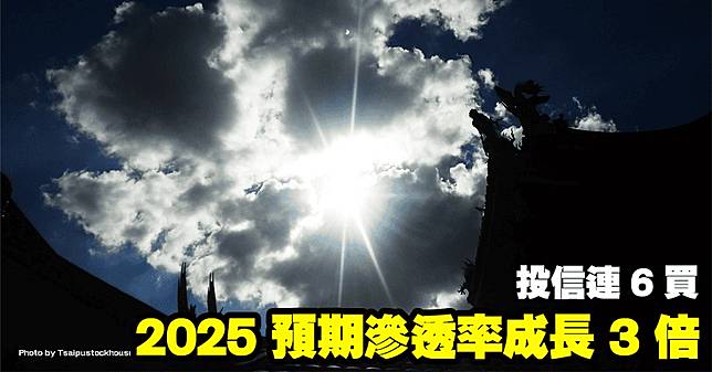 2025 預期滲透率成長 3 倍，投信連 6 買