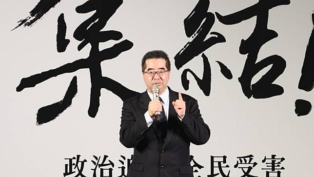 馬英九辦公室主任蕭旭岑到場聲援。陳品佑攝