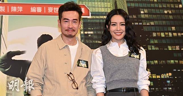 陳豪、張曦雯合作拍攝新劇《俠醫》，分別飾演中醫師及經常睇病的病人。（劉永銳攝）