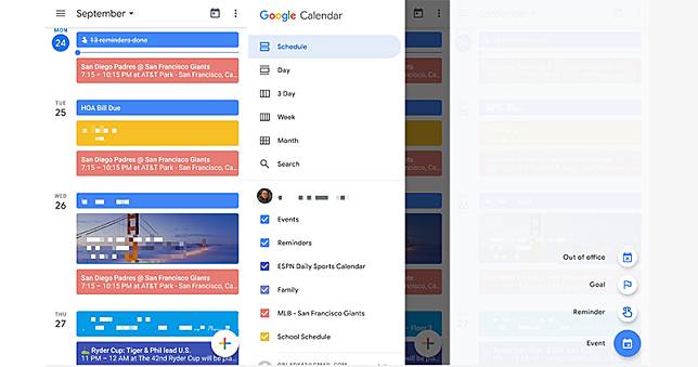 Android 版 Google 日曆加入圓滾滾新介面