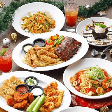 ▲oh yeah耶誕新年派對2人套餐1,980元 /4人套餐3,880元（圖/T.G.I. FRIDAY'S）