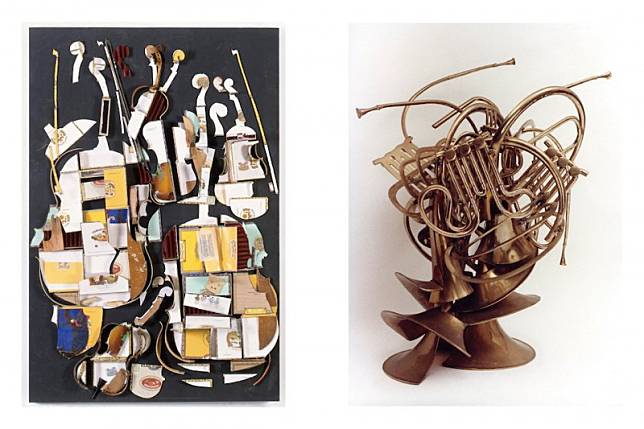 (左圖)《聲音的化石》，阿曼，1990／(右圖) 《遊行》，阿曼，1964。Courtesy of the artist.（圖／永添藝術金馬賓館當代美術館 官網）