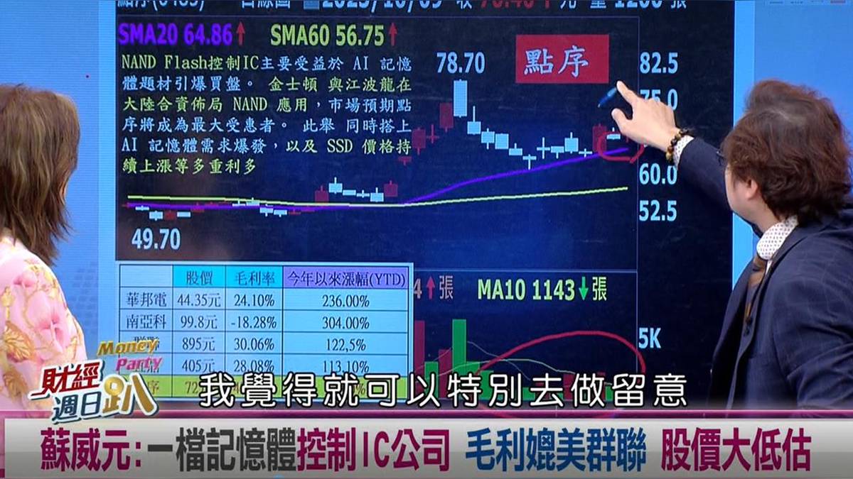 蘇威元:一檔記憶體控制IC公司毛利媲美群聯股價大低估| 民視新聞網| LINE TODAY