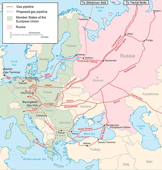俄羅斯天然氣從元旦起便無法經由烏克蘭輸送到歐洲國家 圖：取自維基百科　by Samuel Bailey 版權規定：CC BY 3.0