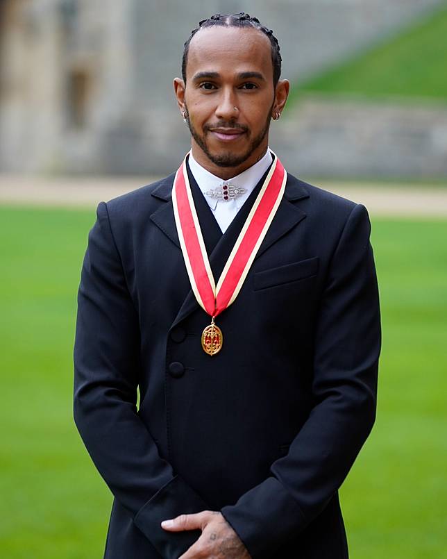 Lewis Hamilton 受封爵士。圖片來源：<a href=