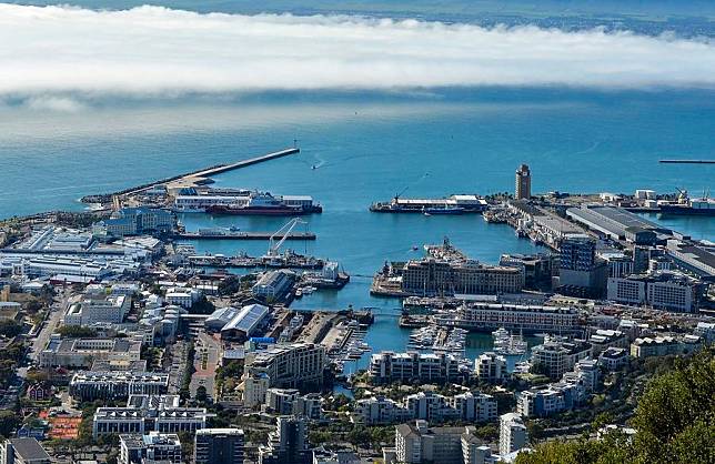 This photo taken on July 17, 2023 shows the city view of Cape Town, South Africa. South Africa is the southernmost country in Africa. (Photo by Xabiso Mkhabela/Xinhua)