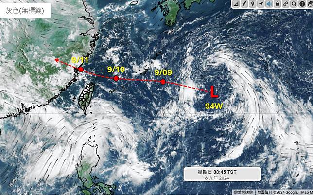 熱對流系統影響，從週日起到週三，一連4天都有機會出現大雷雨。圖／翻攝自Facebook@天氣職人-吳聖宇