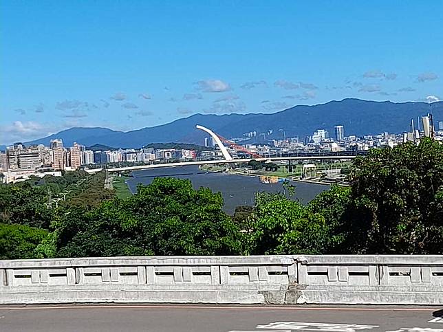 圓山大飯店周邊眺望基隆河及南港山系山景，視野開闊。   圖：台北大地處／提供