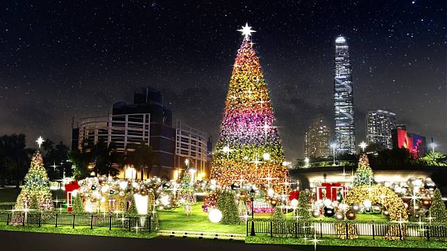 香港繽紛冬日巡禮登場！聖誕燈飾佈景閃亮西九文化區，今年更有維港水上煙火