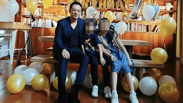 汪小菲（左）為7歲兒子慶生，卻直接秀出兒女正面照。翻攝汪小菲抖音