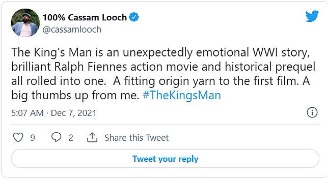 100% Cassam Looch 推特文章 圖片來源：<a href=