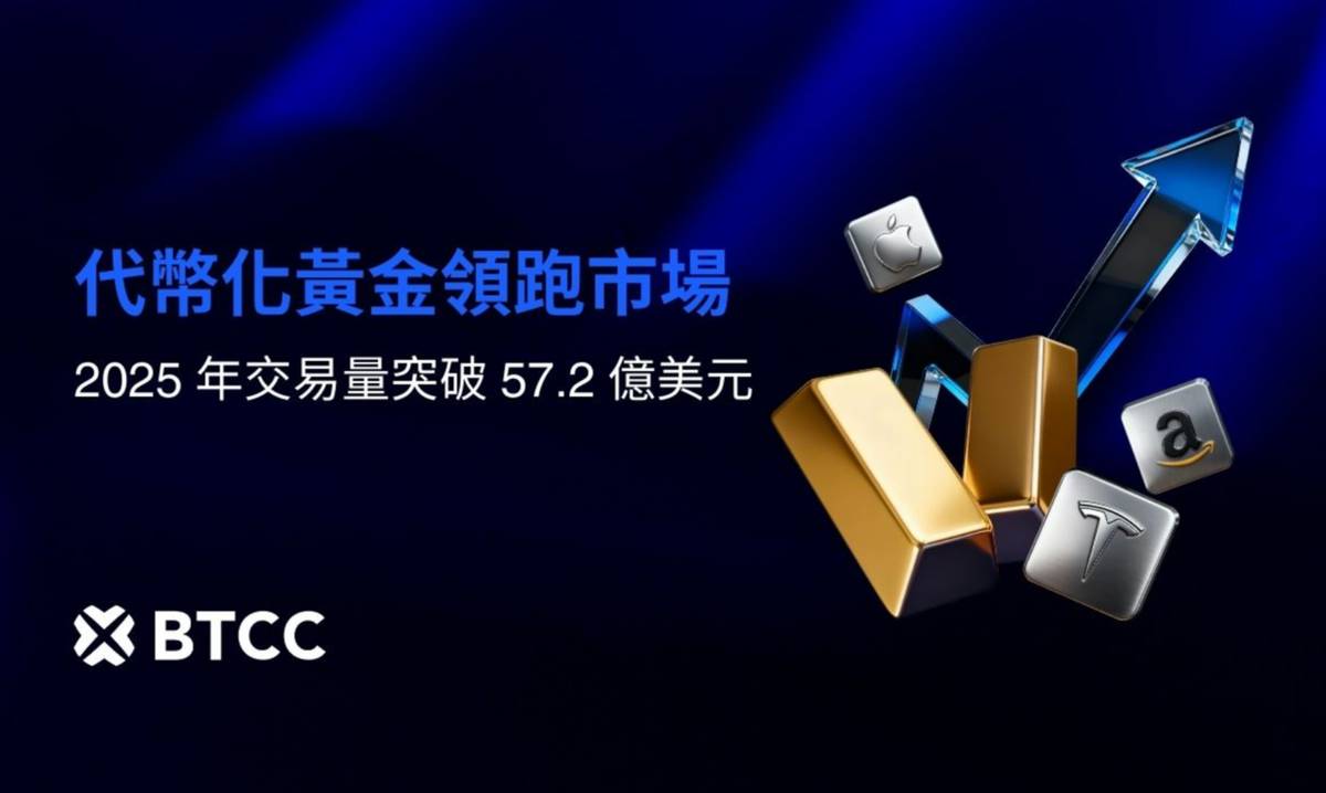 BTCC 代幣化黃金年度報告：交易量突破50 億美元，2025 年第四季較第一季大增809% | Knowing | LINE TODAY