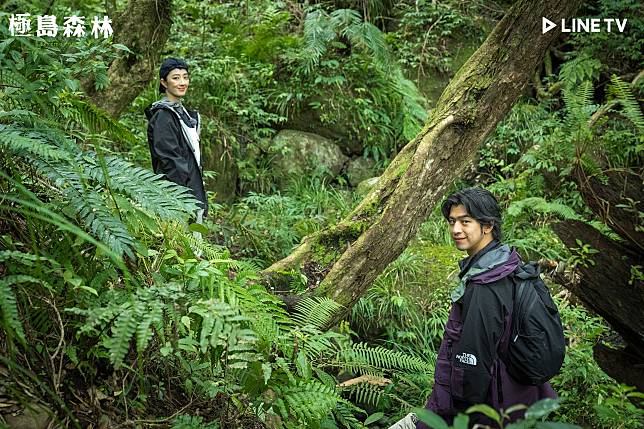 在植物獵人的帶領下，兩人第一次近距離接觸各種植物(圖/LINE TV提供)