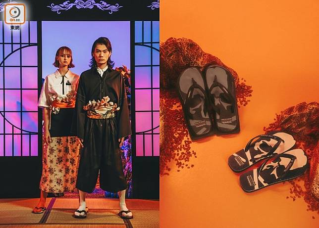 Havaianas x mastermind JAPAN聯名系列分別推出Tradi Zori及Top兩個鞋款。（互聯網）