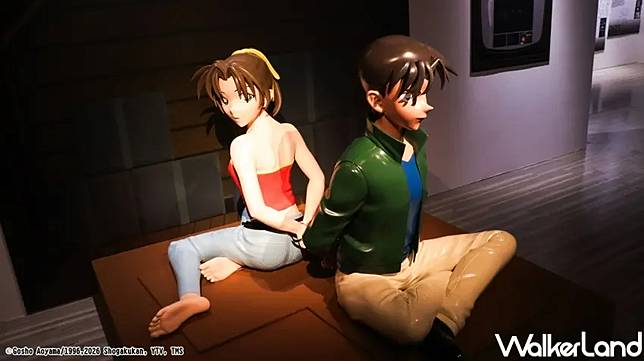 ▲名偵探柯南 TV動畫播放30週年紀念展打造「新一．小蘭」與「平次．和葉」大型拍照區，重現經典場景。