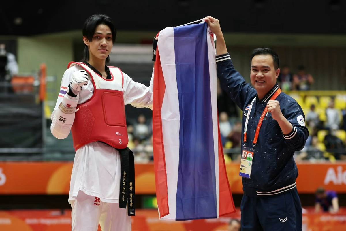 Amazing! ‘Banlung Tubtimdang’ wins taekwondo gold medal for the Thai team at the Asian Games