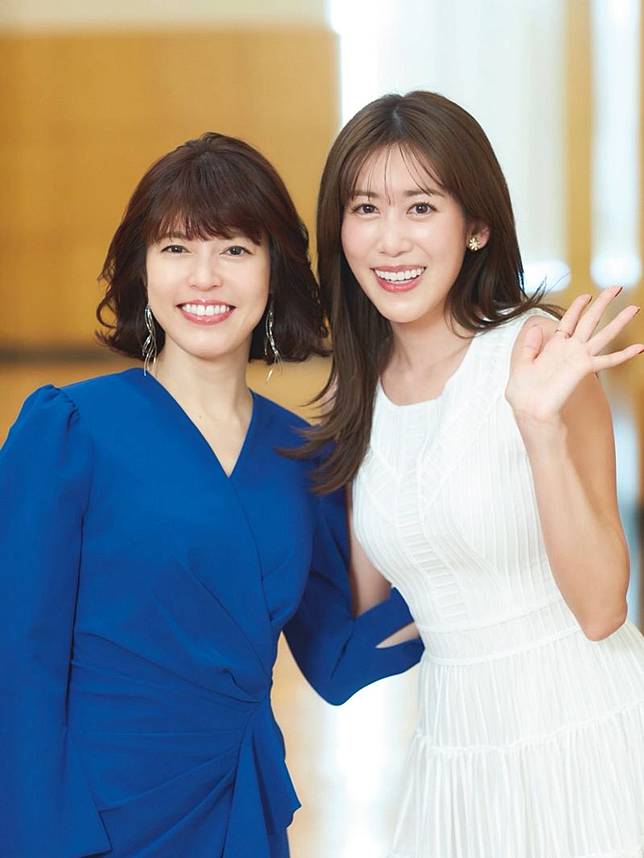 神田愛花（左）與中川安奈都曾是NHK當紅主播，兩人上月還一起工作。翻攝IG@aikakanda