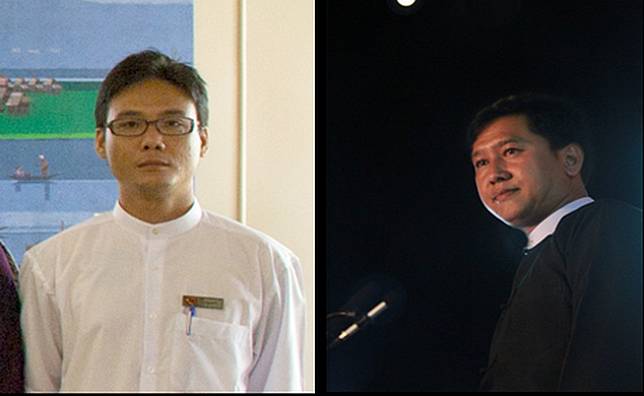 民運人士覺敏友（Kyaw Min Yu／右）、前國會議員漂扎亞導（Phyo Zeya Thaw／左）遭緬甸軍政府處決。   圖：取自維基公有領域、Ko Jimmy推特（新頭殼合成）