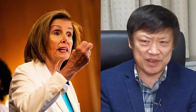 美國眾議院議長裴洛西（Nancy Pelosi）、環球時報前總編胡錫進。   圖：裴洛西臉書、胡錫進微博