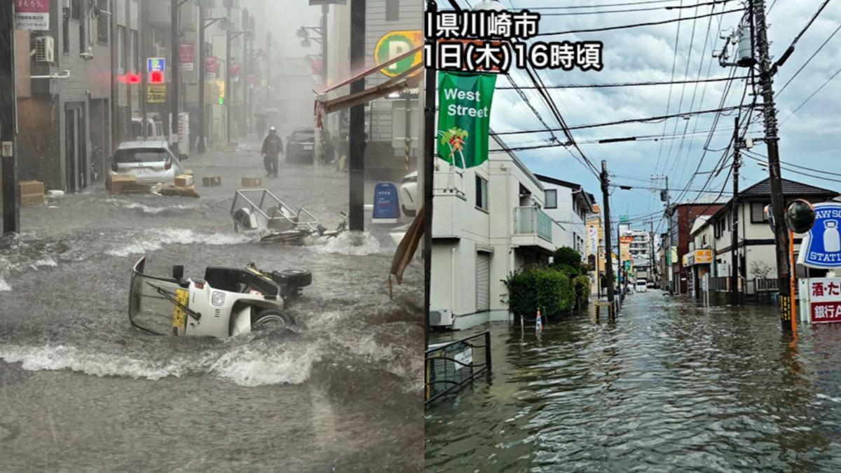 東京暴雨成災大淹水！羽田機場逾40航班取消超過9千戶停電| TVBS | LINE TODAY