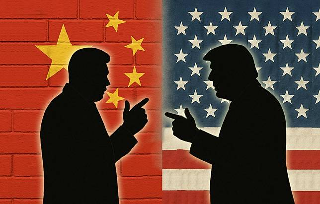 美中關係示意圖。(AI生成圖)