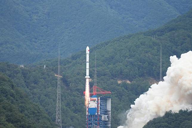 A Long March-2C carrier rocket carrying the satellites of the Yaogan-43 03 group blasts off from the Xichang Satellite Launch Center in southwest China's Sichuan Province, Oct. 23, 2024. (Photo by Li Zhiyong/Xinhua)