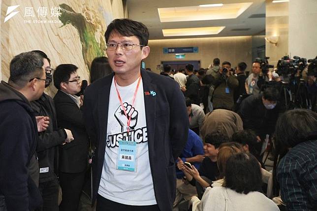 民眾黨代理主席黃國昌19日出席民眾黨第三屆第一次黨員代表大會。（柯承惠攝）