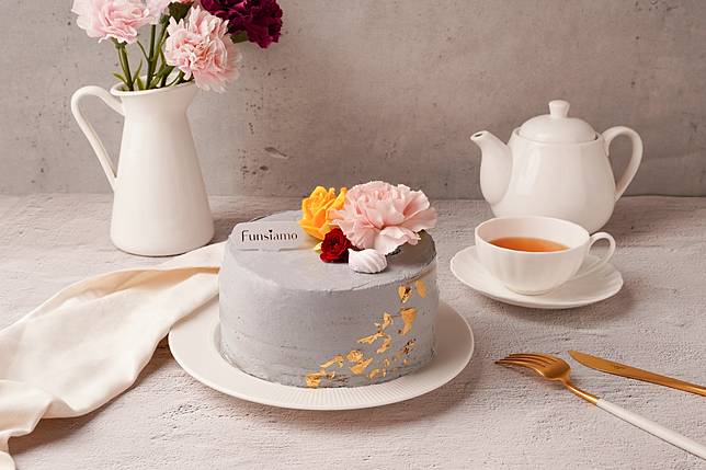 為媽媽獻上無可取代的手作蛋糕。圖為Funsiamo「花漾馨情」蛋糕（圖／Funsiamo）