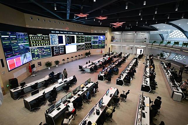 This photo shows the control center of the Experimental Advanced Superconducting Tokamak (EAST) in Hefei, east China's Anhui Province, Jan. 20, 2025. (Xinhua/Zhou Mu)