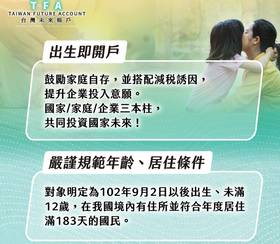 國民黨和民眾黨合推「台灣未來帳戶特別條例」，由政府為12歲以下孩童帳戶先存一筆基金5萬元，每年再存入1萬元至12歲，投資成長型ETF。（圖：民眾黨提供）