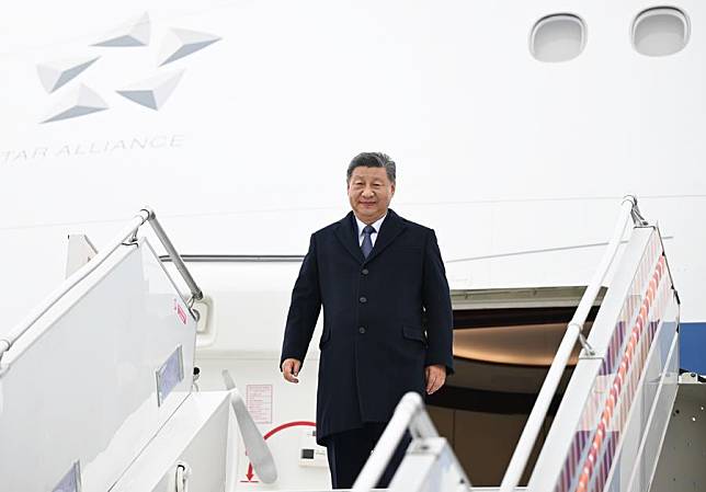 Chinese President Xi Jinping arrives in Russia's Kazan for the 16th BRICS Summit at the invitation of President of the Russian Federation Vladimir Putin, Oct. 22, 2024. (Xinhua/Xie Huanchi)