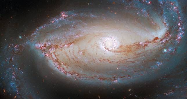 Eye of the Galaxy NGC 1097, POTW 2211a, ESA/Hubble & NASA, D. Sand, K. Sheth