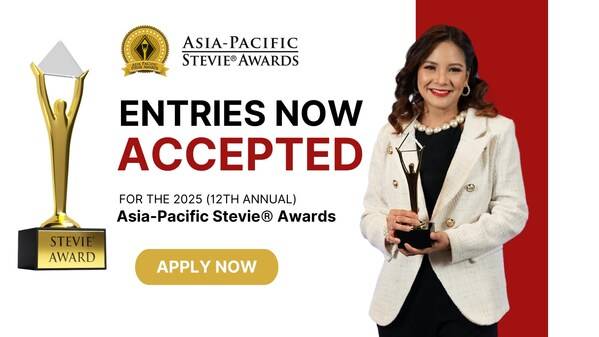 The Stevie® Awards are now accepting nominations for the 2025 (12th annual) Asia-Pacific Stevie® Awards, the only business awards program to recognize innovation in business throughout the entire Asia-Pacific region.