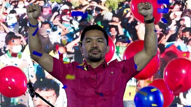 知名的菲律賓拳王帕奎奧（Manny Pacquiao）也將參選。（圖／美聯社／達志影像）
