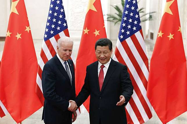 中美關係，2014年，中國國家主席習近平與時任美國副總統的拜登。（美聯社）