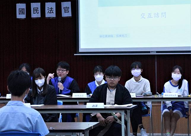 南光高中舉辦「國民法官校園模擬法庭」。（校方提供）