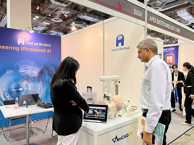 安克生醫日前參加新加坡舉辦的2022亞洲醫療器材展，獲得代理商不錯的反應。（安克生醫提供）