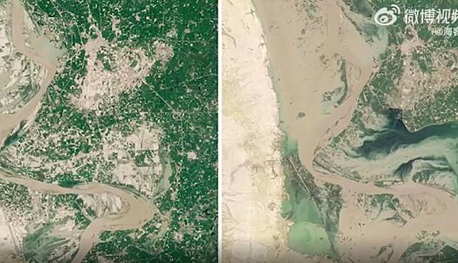 影／巴基斯坦發生世紀大洪災　形成100公里寬巨大內陸湖泊