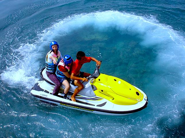 吉貝熱門的水上摩托車活動（圖片提供/澎湖縣政府）