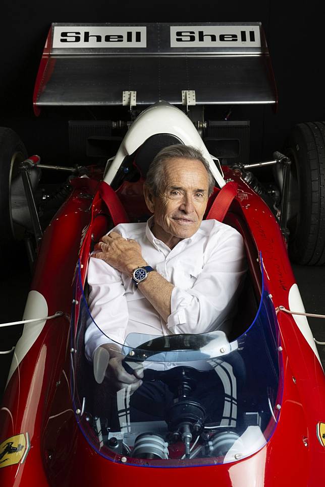 Jacky Ickx wearing the new Chopard Mille Miglia Classic Chronograph JX7 (Photo: courtesy of Chopard)