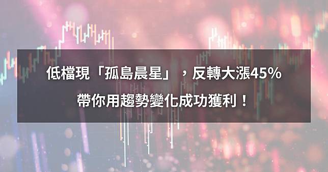 【新手教學】低檔現「孤島晨星」，反轉大漲45％。帶你用趨勢變化成功獲利！