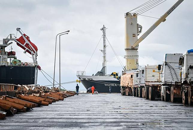 This photo taken on July 7, 2024 shows a view of the port of Bissau in Bissau, Guinea-Bissau. (Xinhua/Han Xu)