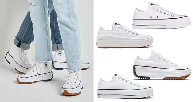 Converse「厚底小白鞋」推薦這5雙！增高4～6公分任輕鬆穿出名模好身材 ，最便宜竟然2000元有找